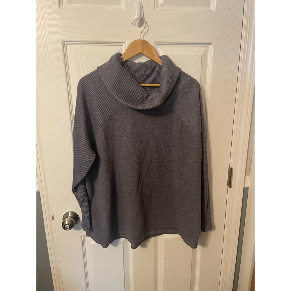 Cg.i.cg Plus Size 2X Purple Cowl Neck Sweater Soft Knit Tunic